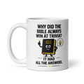 Bible Trivia Mug — “All the Answers”